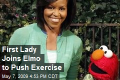 First Lady Joins Elmo to Push Exercise
