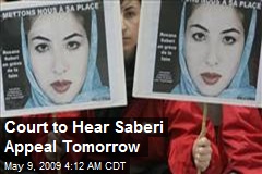 Court to Hear Saberi Appeal Tomorrow