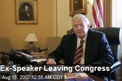 Ex-Speaker Leaving Congress