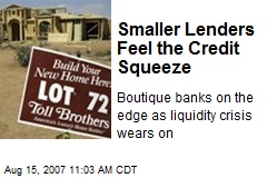 Smaller Lenders Feel the Credit Squeeze