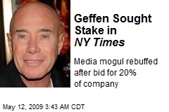 Geffen Sought Stake in NY Times