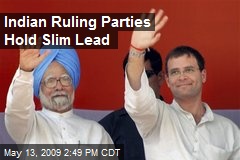 Indian Ruling Parties Hold Slim Lead