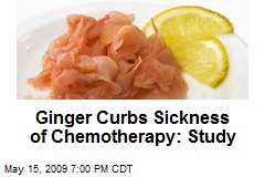 Ginger Curbs Sickness of Chemotherapy: Study