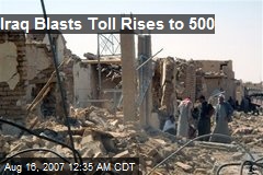 Iraq Blasts Toll Rises to 500