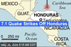 7.1 Quake Strikes Off Honduras