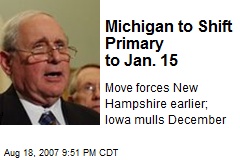 Michigan to Shift Primary to Jan. 15