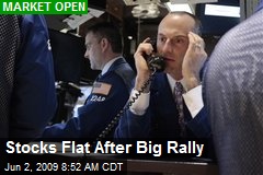 Stocks Flat After Big Rally