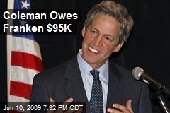 Coleman Owes Franken $95K