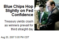Blue Chips Hop Slightly on Fed Confidence