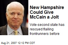 New Hampshire Could Give McCain a Jolt
