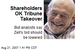 Shareholders OK Tribune Takeover