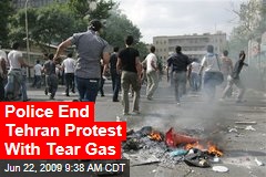 Police End Tehran Protest With Tear Gas