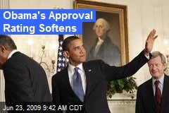 Obama's Approval Rating Softens