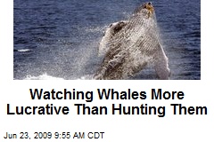 Watching Whales More Lucrative Than Hunting Them