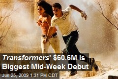 Transformers ' $60.6M Is Biggest Mid-Week Debut