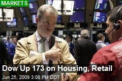 Dow Up 173 on Housing, Retail