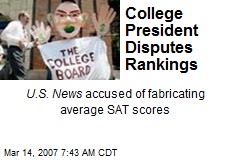 College President Disputes Rankings