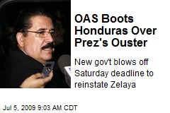 OAS Boots Honduras Over Prez's Ouster
