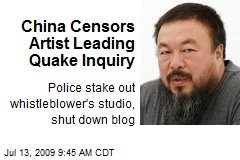 China Censors Artist Leading Quake Inquiry