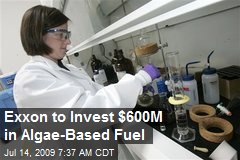Exxon to Invest $600M in Algae-Based Fuel