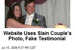 Website Uses Slain Couple's Photo, Fake Testimonial