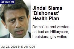 Jindal Slams 'Dishonest' Health Plan