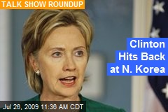 Clinton Hits Back at N. Korea