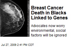 Breast Cancer Death in Blacks Linked to Genes