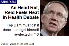 As Head Ref, Reid Feels Heat in Health Debate