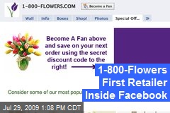 1-800-Flowers First Retailer Inside Facebook