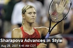 Sharapova Advances in Style