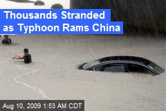 Thousands Stranded as Typhoon Rams China