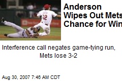 Anderson Wipes Out Mets' Chance for Win