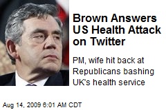 Brown Answers US Health Attack on Twitter