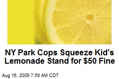 NY Park Cops Squeeze Kid's Lemonade Stand for $50 Fine