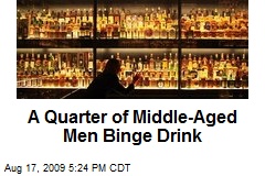 A Quarter of Middle-Aged Men Binge Drink
