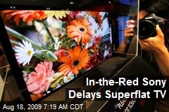 In-the-Red Sony Delays Superflat TV