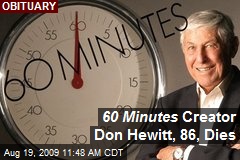 60 Minutes Creator Don Hewitt, 86, Dies