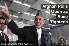 Afghan Polls Open as Race Tightens