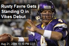 Rusty Favre Gets Standing O in Vikes Debut