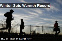 Winter Sets Warmth Record