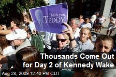 Thousands Come Out for Day 2 of Kennedy Wake