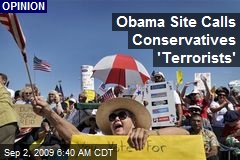 Obama Site Calls Conservatives 'Terrorists'