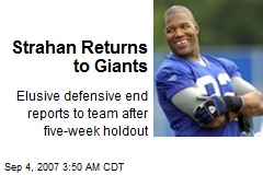 Strahan Returns to Giants