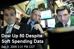 Dow Up 50 Despite Soft Spending Data