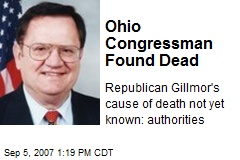 Ohio Congressman Found Dead