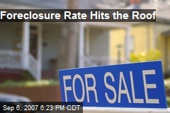 Foreclosure Rate Hits the Roof