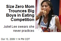 Size Zero Mom Trounces Big Boys in Eating Competition