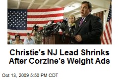 Christie's NJ Lead Shrinks After Corzine's Weight Ads