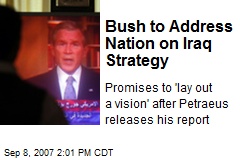 Bush to Address Nation on Iraq Strategy